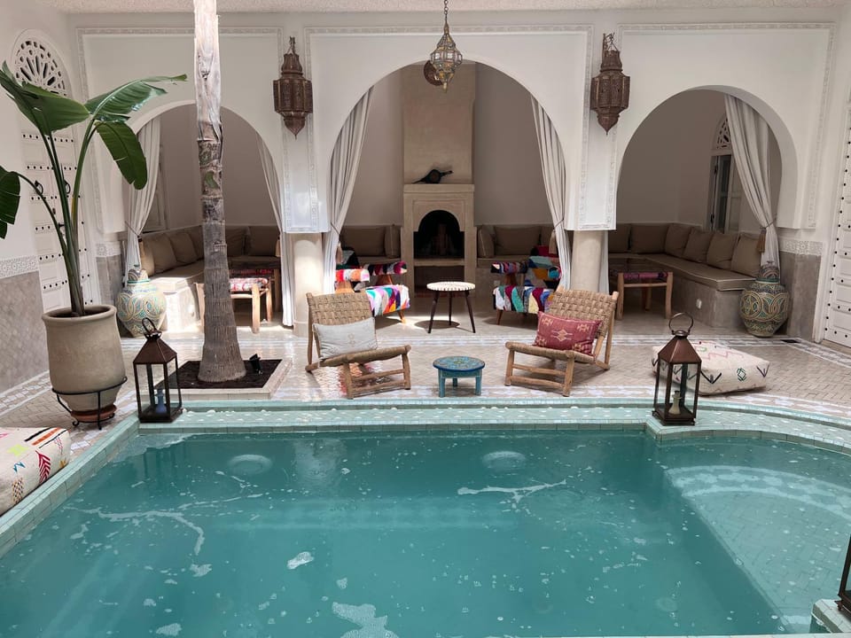 Living room, Pool view, Swimming pool