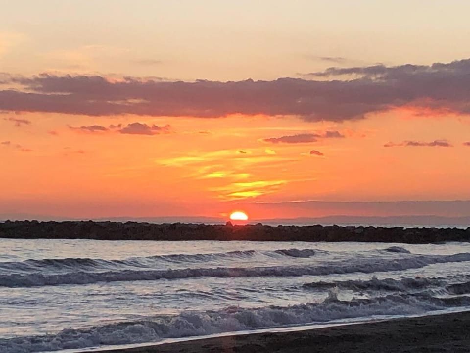 Nearby landmark, Natural landscape, Beach, Sunset