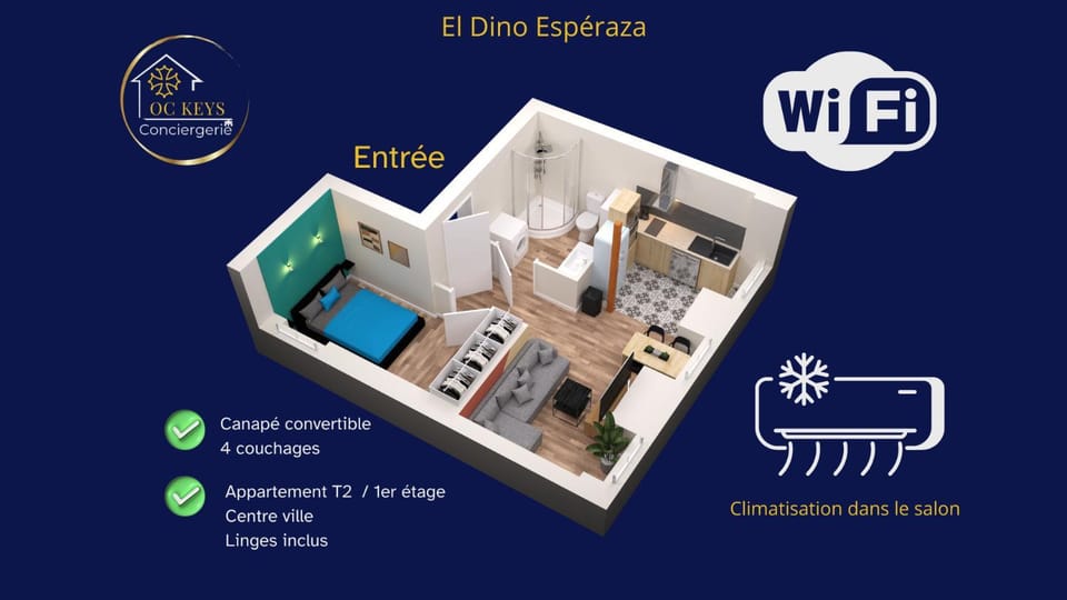 El Dino in country cathare*PRO*Oc Keys011 Apartment in Occitanie