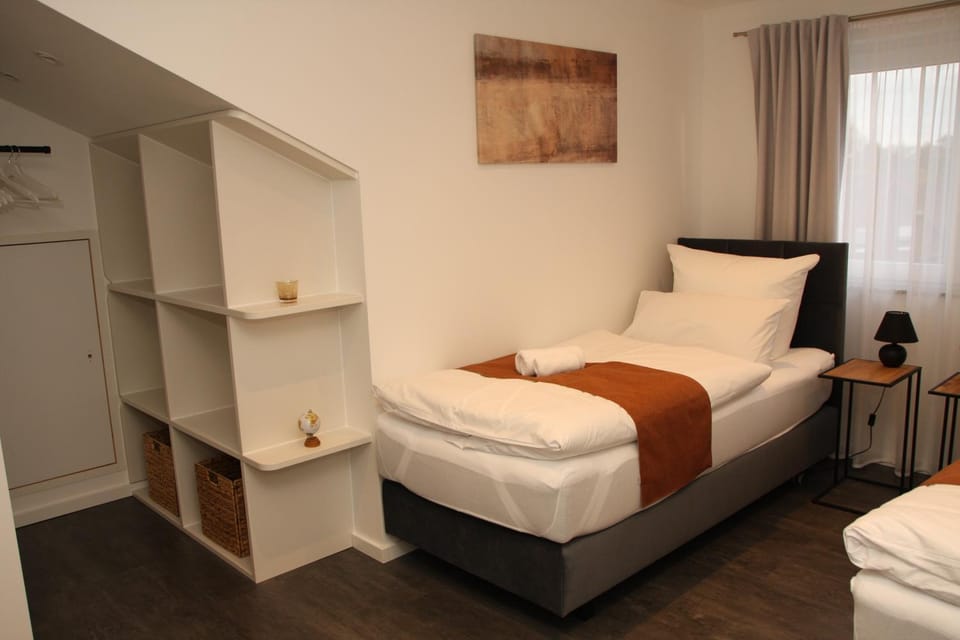 Bed, Photo of the whole room, Bedroom, towels, wardrobe