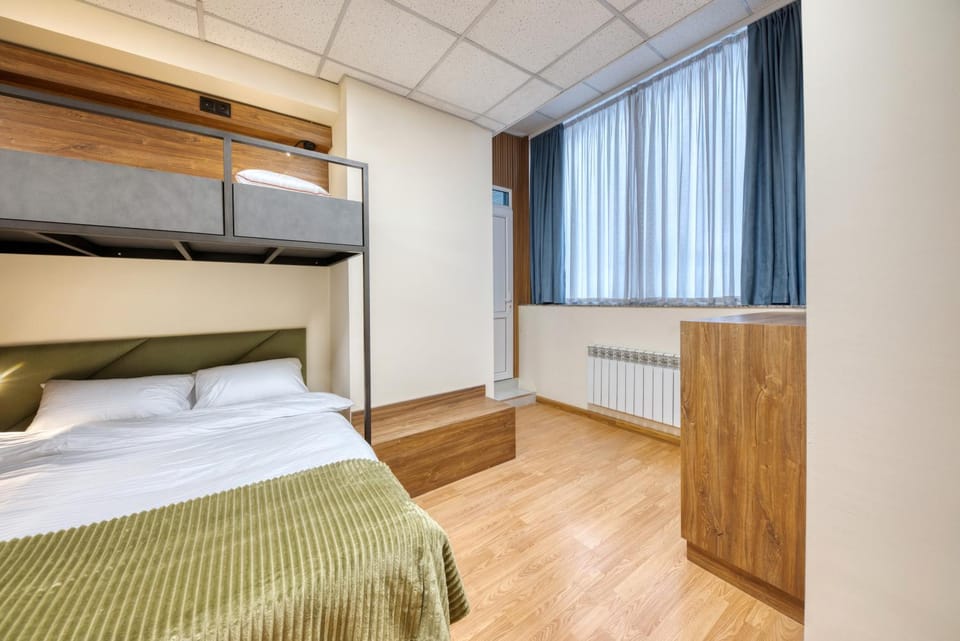 Bed, Photo of the whole room, Bedroom, bunk bed, wardrobe