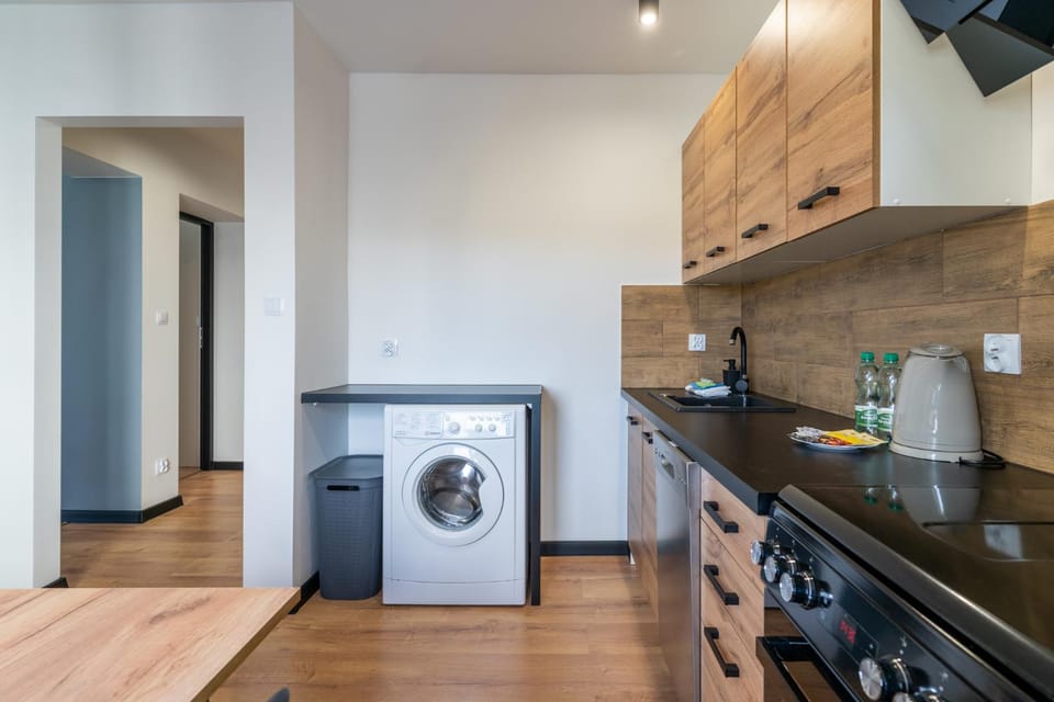 Kitchen or kitchenette, dishwasher, pet friendly, stove, washing machine