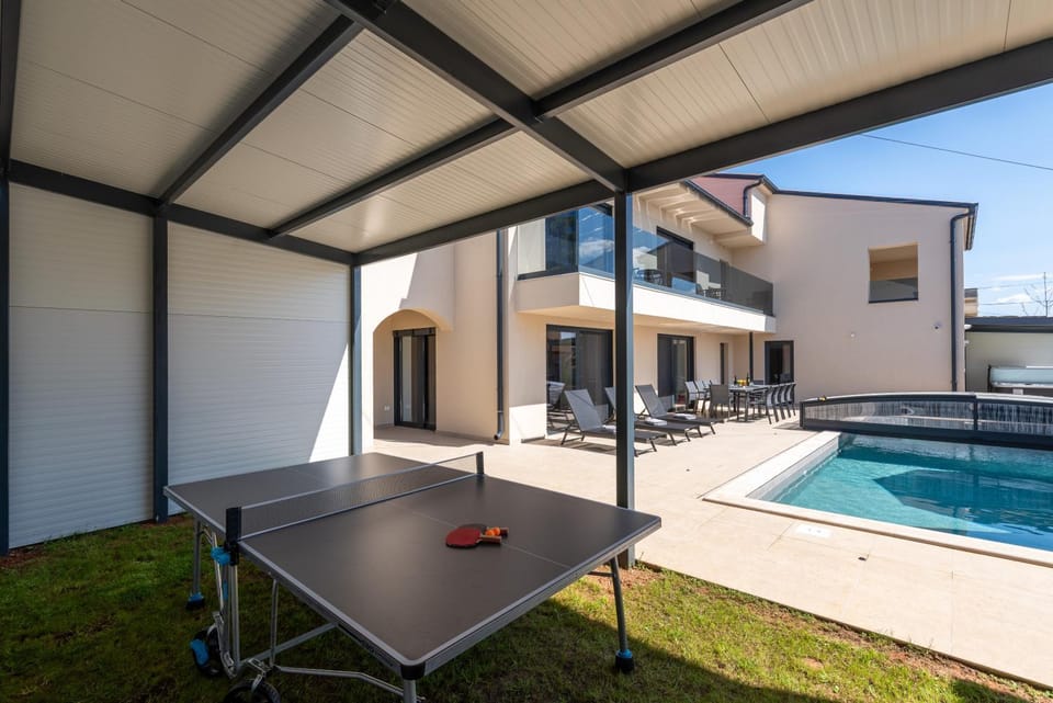 Patio, Table tennis, Pool view, Swimming pool, sunbed