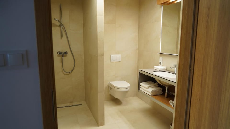 Shower, Toilet, Bathroom, towels