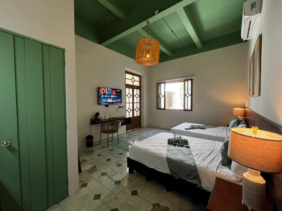 Bed, TV and multimedia, Bedroom, towels, wardrobe