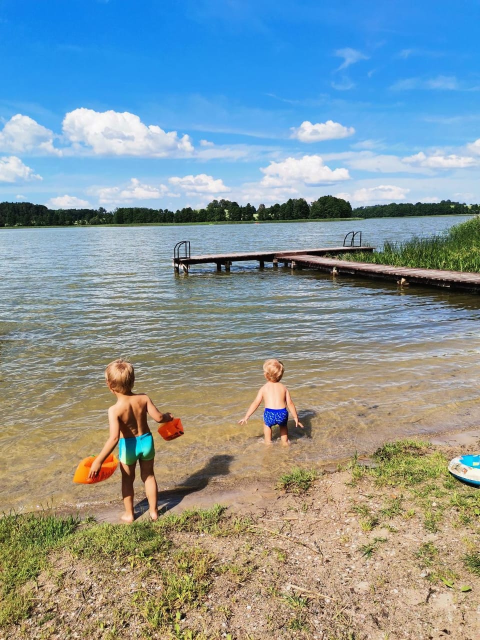 Natural landscape, Beach, Lake view, children