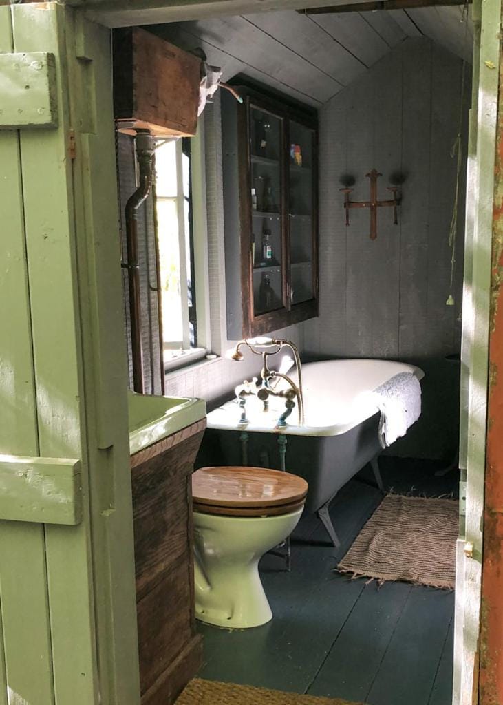 The shepherds hut at abberley glamping Campground/ 
RV Resort in Wyre Forest District
