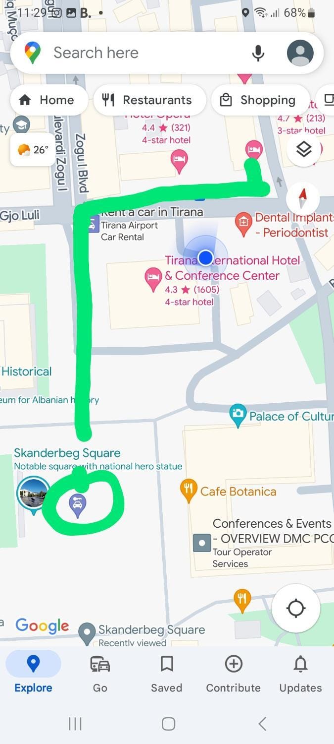 Text overlay, Location