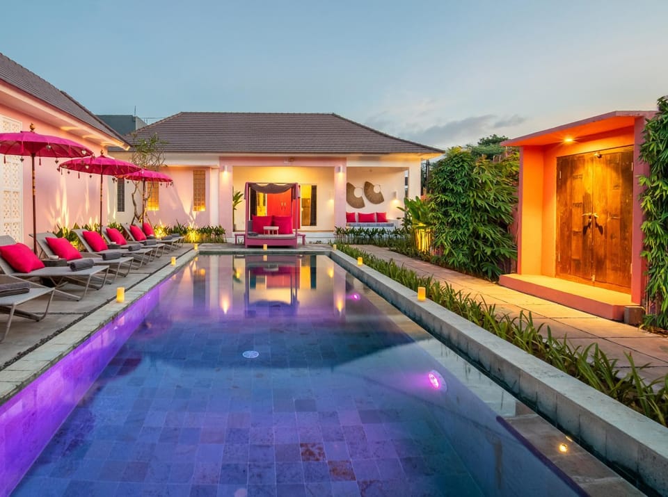 Swimming pool, Sunset