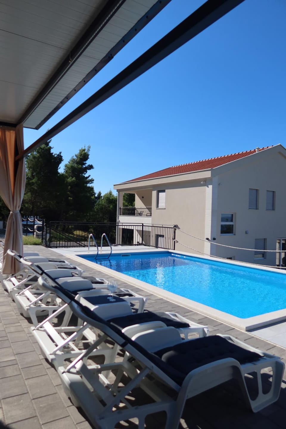 Pool view, sunbed