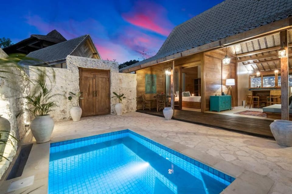Property building, Patio, Pool view, Swimming pool