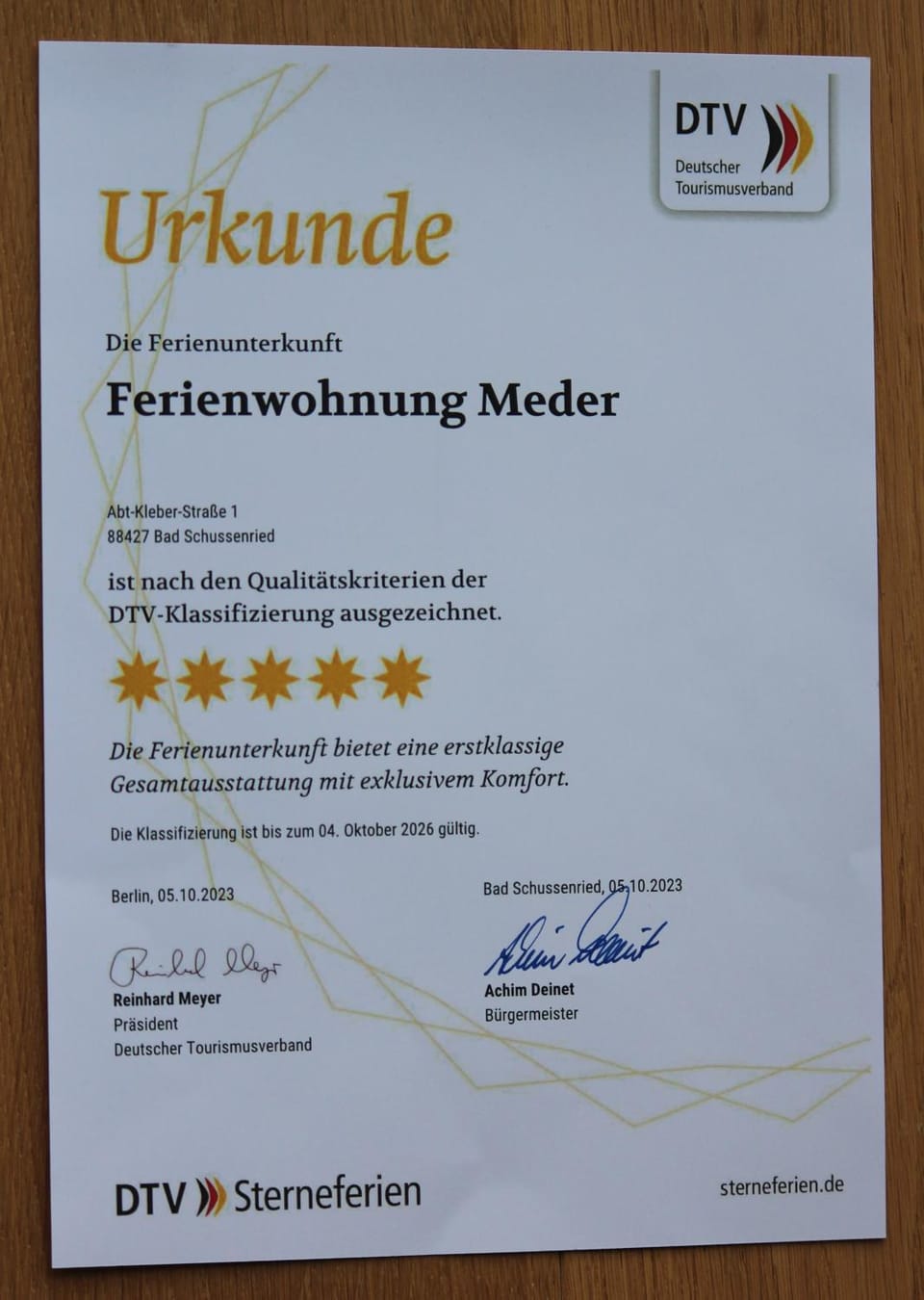 Certificate/Award