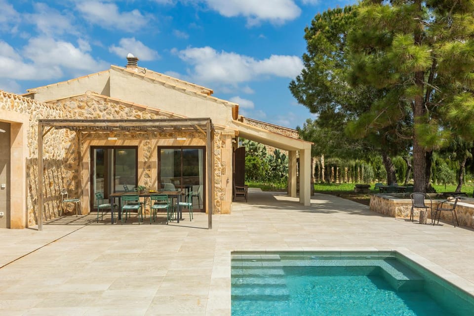 Property building, Living room, Swimming pool