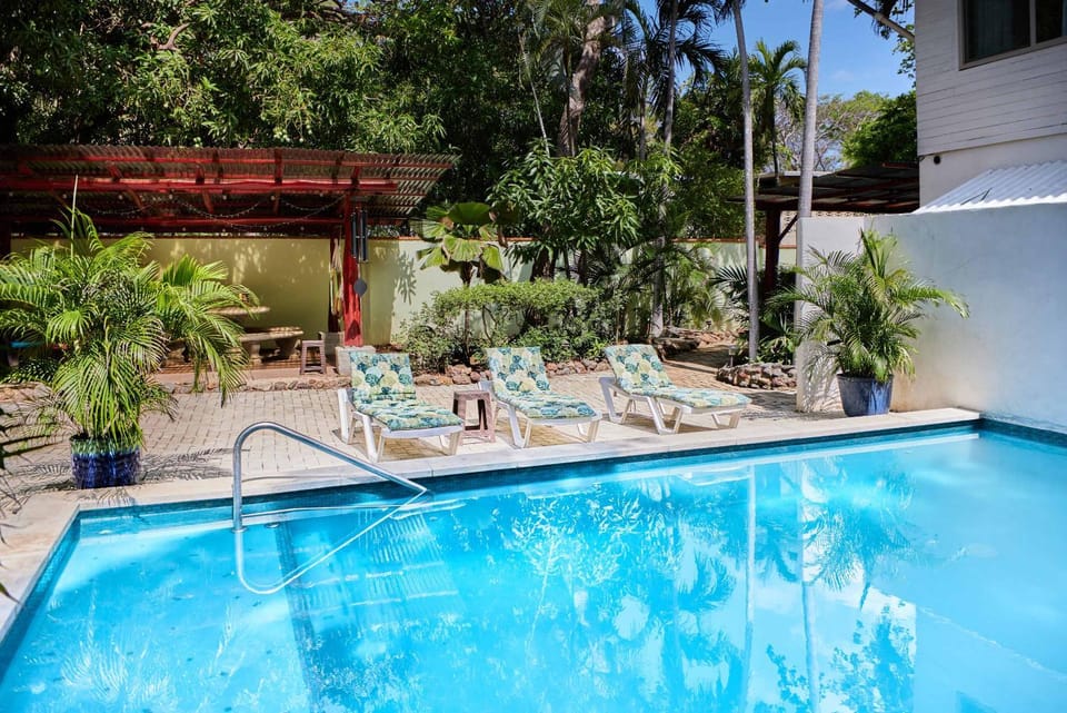Patio, Swimming pool, sunbed