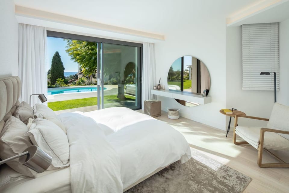 Bedroom, Garden view, Pool view, Swimming pool