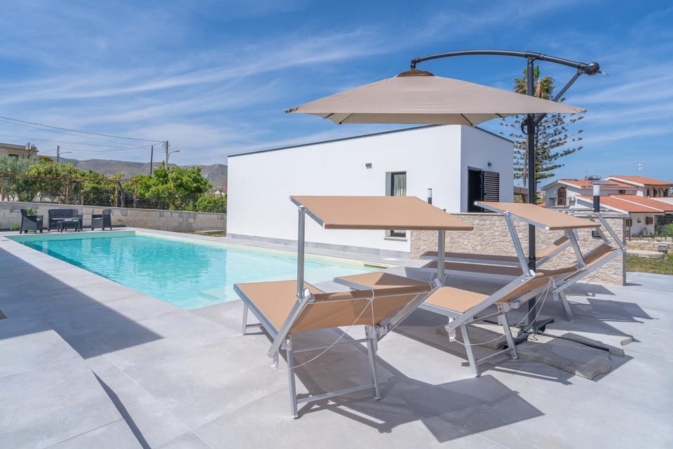 Property building, Living room, Swimming pool