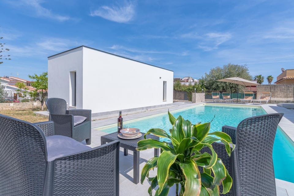 Property building, Living room, Swimming pool
