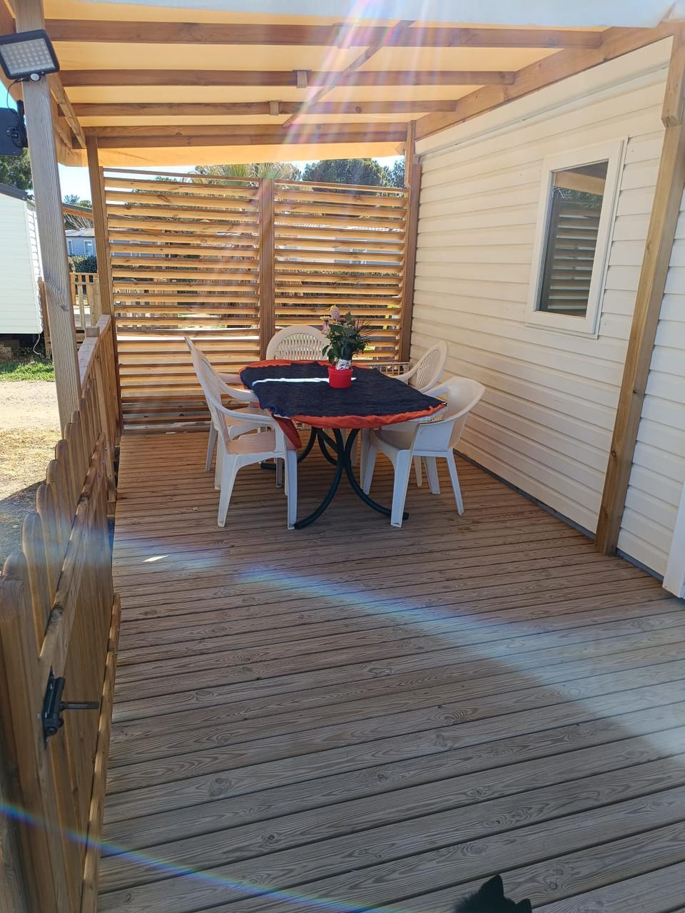 MOBIL HOME LUCKY climatisé camping PORT LA NOUVELLE Campground/ 
RV Resort in Port-la-Nouvelle