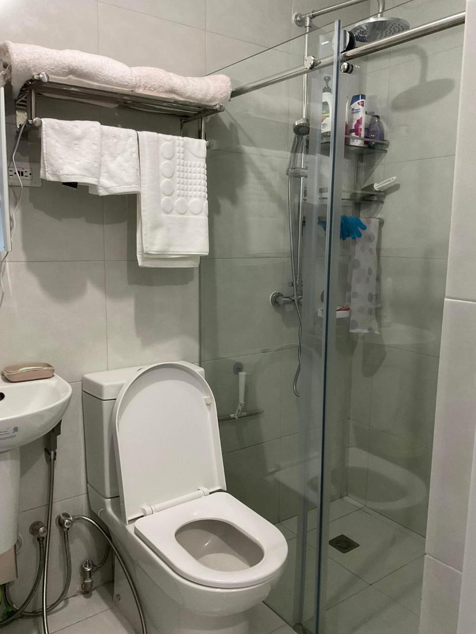 Shower, Toilet, towels