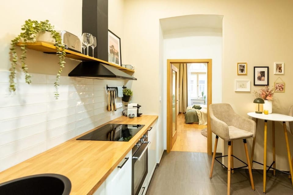Kitchen or kitchenette, Dining area, stove