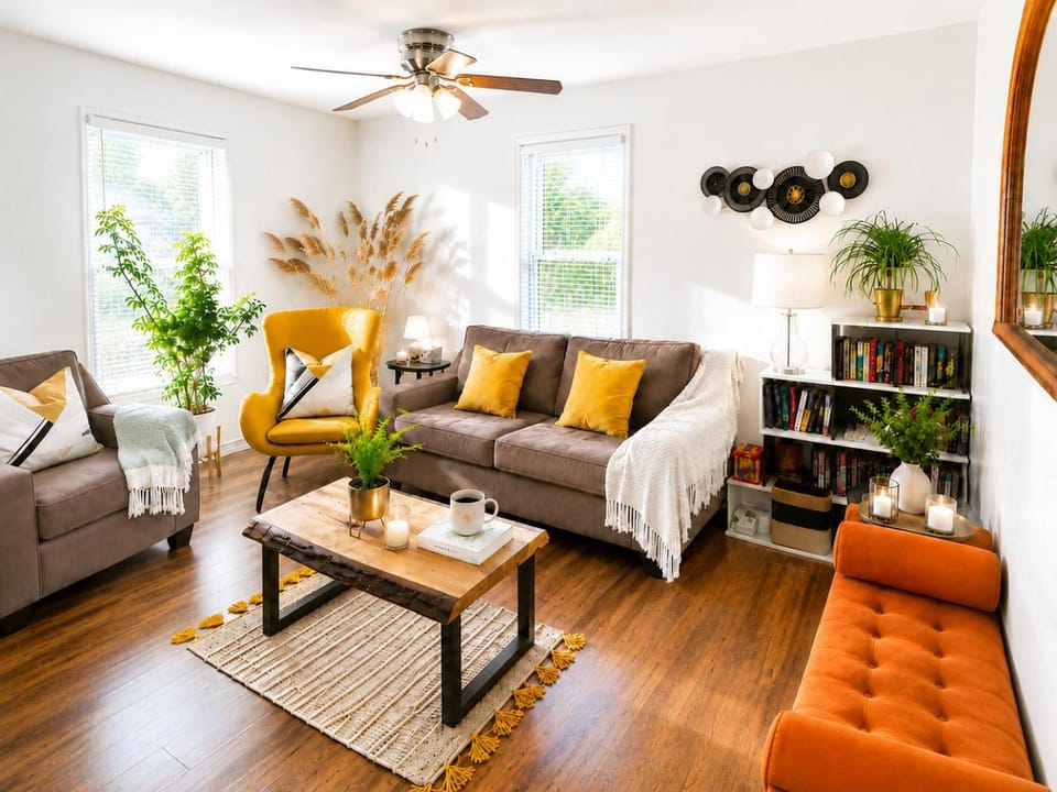 Living room, Seating area, fireplace