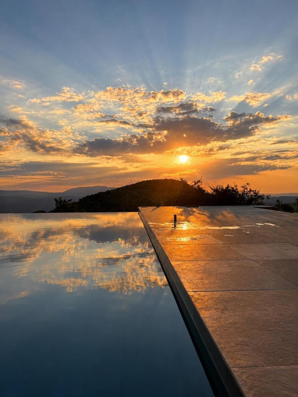 Swimming pool, Sunset