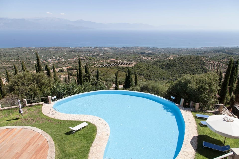 Day, Natural landscape, Bird's eye view, Mountain view, Pool view, Sea view, Swimming pool