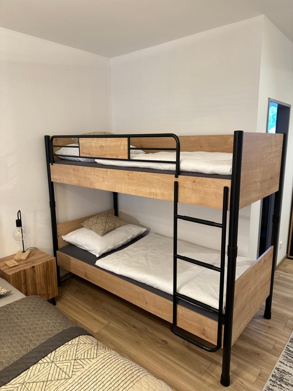 Photo of the whole room, bunk bed