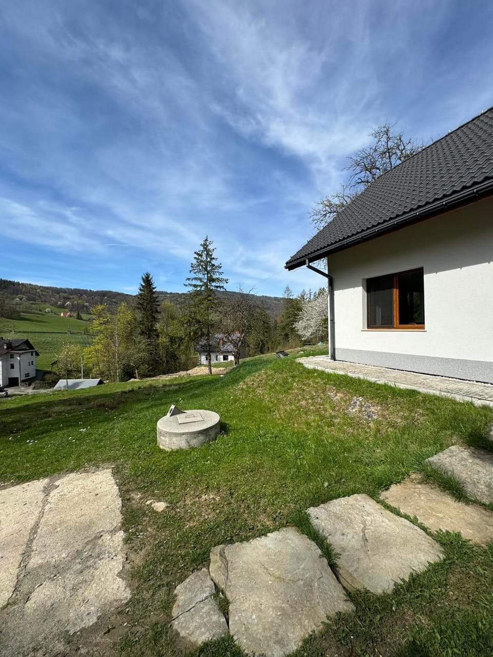 Property building, Spring, Natural landscape, Garden, Garden view, Mountain view