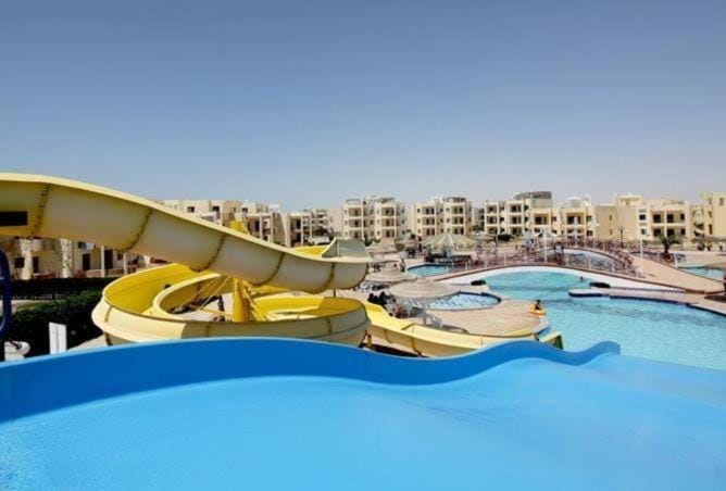 Two bedroom Chalet in Golden Beach Ras Sedr Fully Air conditioned in front of the pool near the beach kids aqua kids areas family cafeteria Apartment in South Sinai Governorate