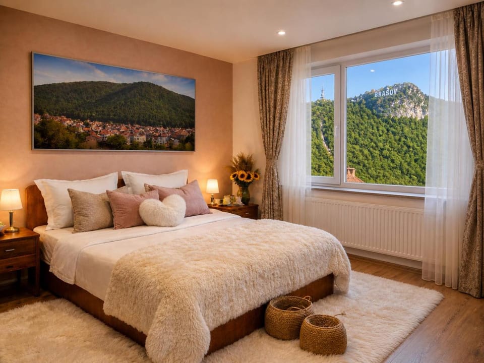 Natural landscape, Bedroom, Mountain view