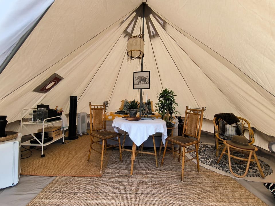 Luxury Tent with Restroom and shower, close to the Beach Luxury tent in Skåne County