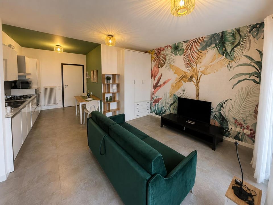 Living room, kitchen