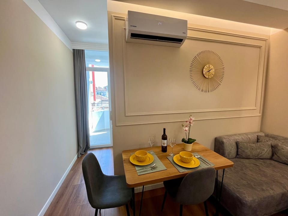Dining area, air conditioner