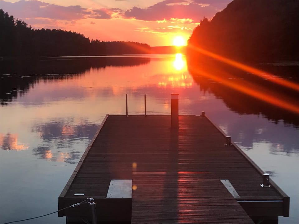 Natural landscape, Lake view, Sunset