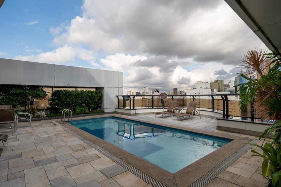 Property building, Day, View (from property/room), Pool view, Swimming pool, sunbed