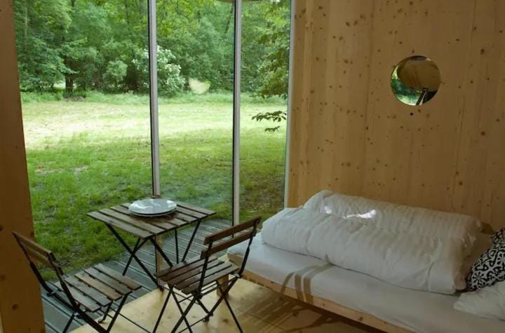 Living room, Seating area, Garden view