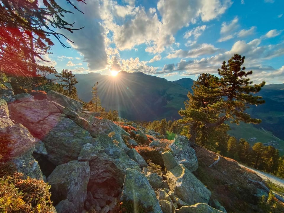 Mountain view, Sunrise, Sunset