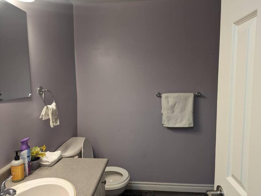 Toilet, Bathroom, towels