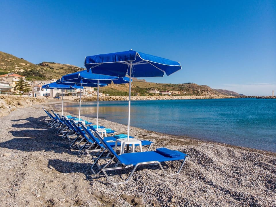 Beach, Mountain view, Sea view, sunbed