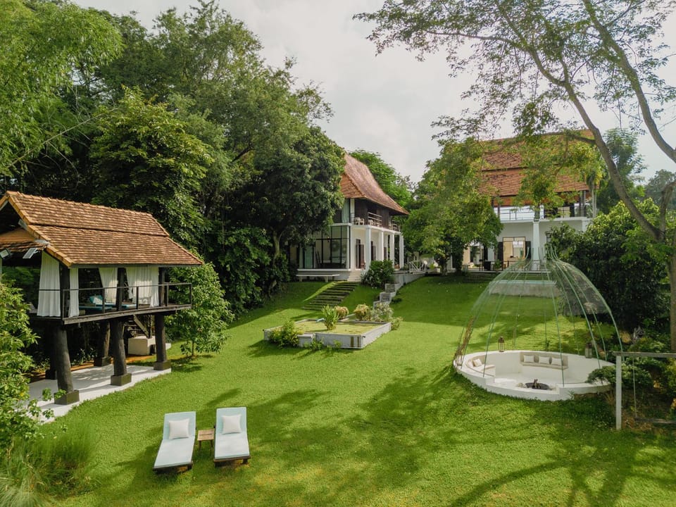 Property building, Natural landscape, Garden, Garden view