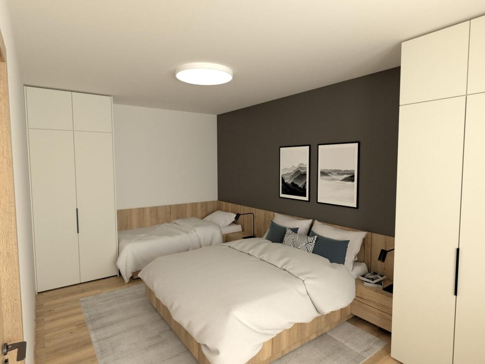 Photo of the whole room, Bedroom, wardrobe
