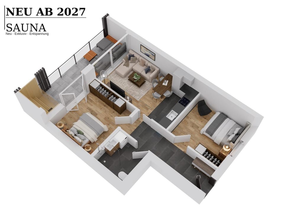 Property building, Sauna, Balcony/Terrace