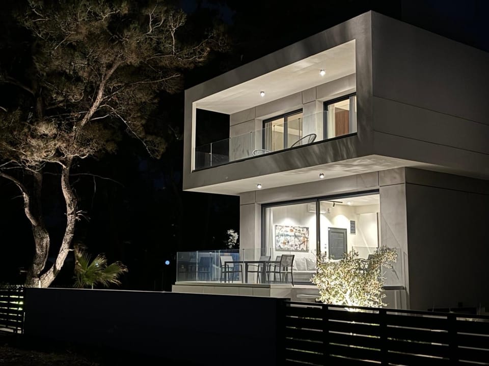 Property building, Patio, Night, View (from property/room), Balcony/Terrace