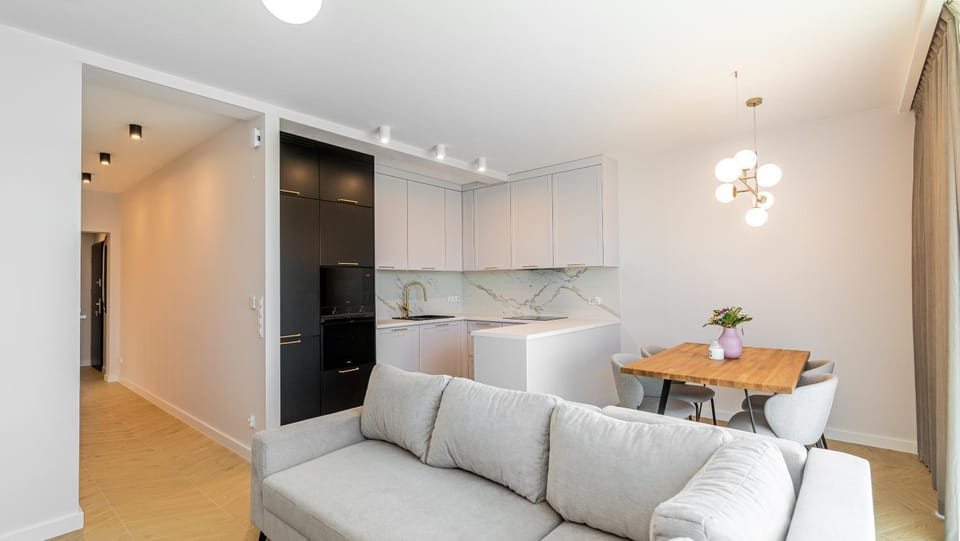 Kitchen or kitchenette, Living room, Dining area