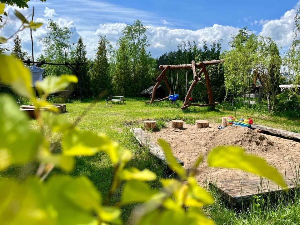 Spring, Day, Natural landscape, Children play ground, Garden, Garden view