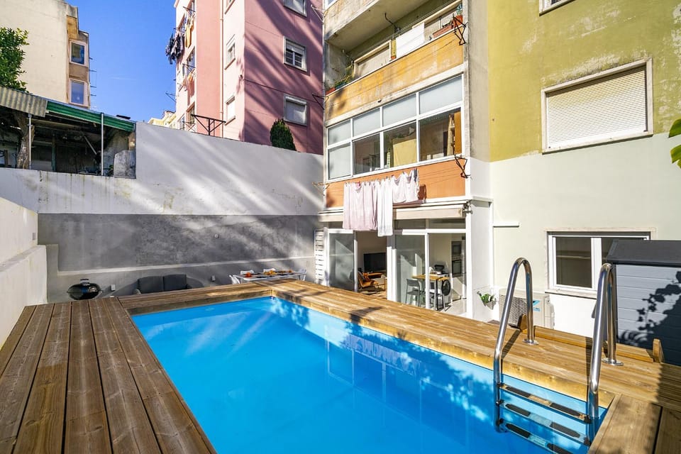 Property building, Patio, Swimming pool