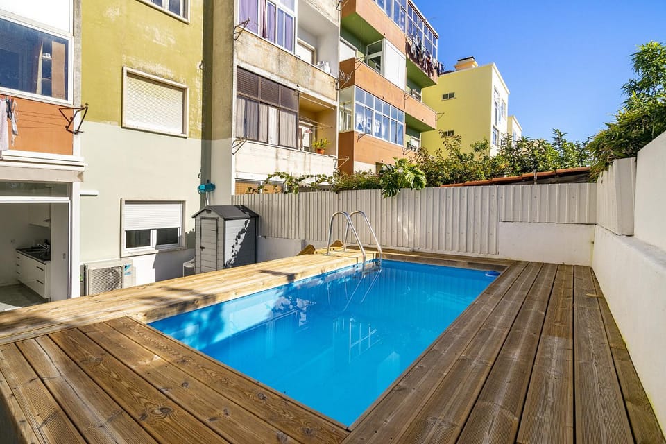 Property building, Patio, Swimming pool
