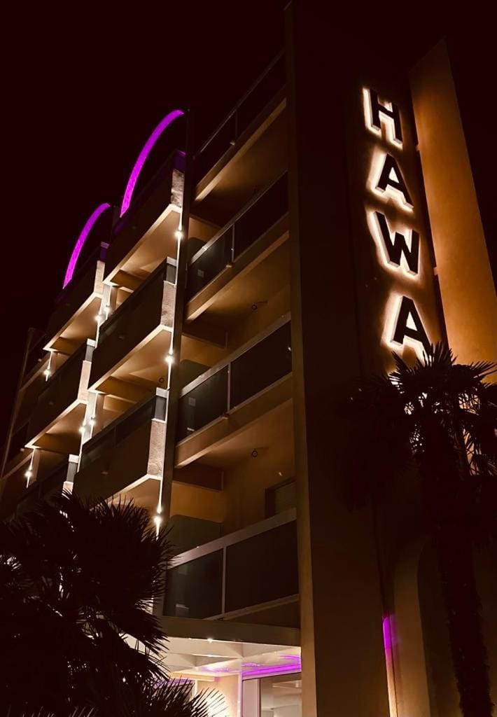 Property building, Night, Property logo or sign