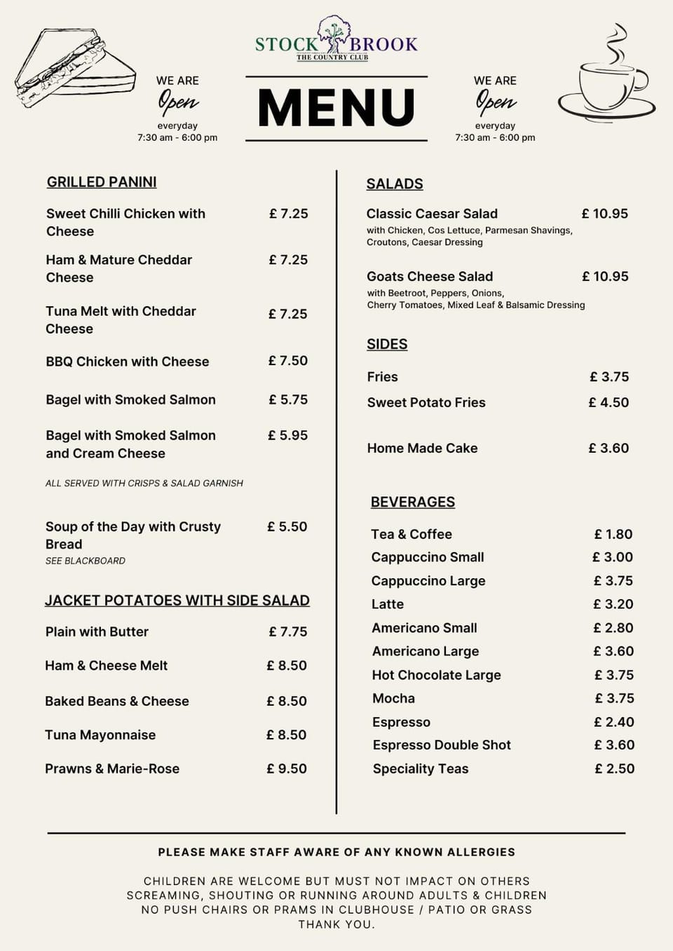 Food and drinks